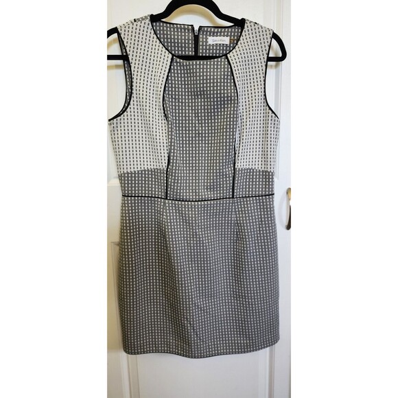 Calvin Klein Black and White Midi Dress - Picture 2 of 8